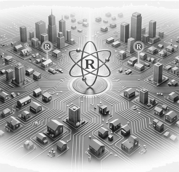 Web3 and blockchain real estate concept